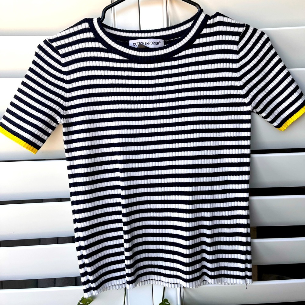 ribbed striped tee